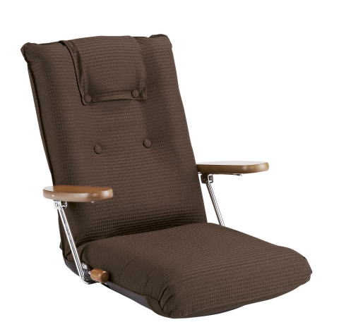 ポンプ肘付座椅子YS-1075Dブラウン