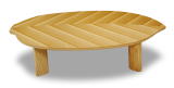 木の葉型テーブル　一葉